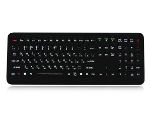 China 108 Keys Silicone Industrial Keyboard IP68 Waterproof Backlit Desktop wholesale