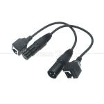 XLR 3 Pin Poles Male Female to RJ45 Female Cat5 Network Ethernet Adapter Cable