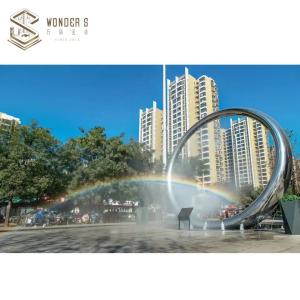 China WONDERS Garden Decorative Metal Ring Sculpture 220cm 3D 2D Design wholesale