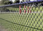 50mm Hole 8 Ft Black Vinyl Chain Link Fence Pvc Coated Temp