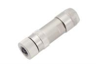 China Industrial Grade M8 Straight Female Metal Plug with Screw Terminal IP67 wholesale