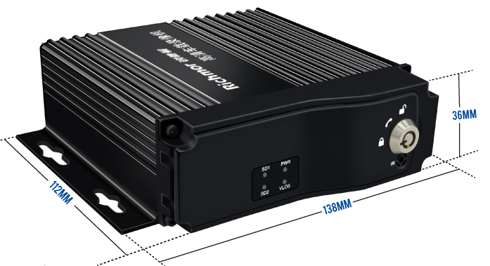 4ch H.265 1080p 4G GPS Mobile DVR Mini Size Vehicle Security Surveillance Equipment