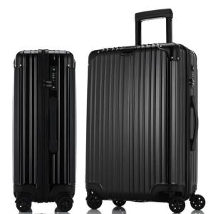 China 28 Inch PC ODM Black 4 Wheel Trolley Luggage wholesale