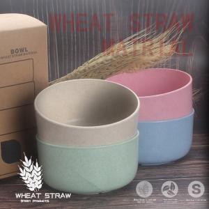 China Eco-Friendly Wheat Straw Plastic Fruit Salad Soup Food Noodles Bowls Microwavable bowls wholesale