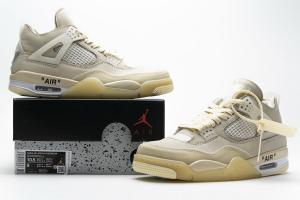 China Uabat Jordan 4 Retro Off-White Sail, CV9388-100 wholesale