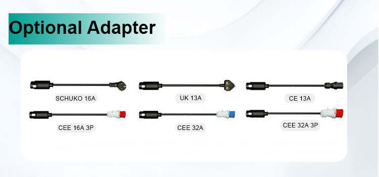 EVCOME Portable Ev Charger (220V 8A 10A 13A 16A) 5M Or Customized Cable With SAE J1772 IEC 62196 GBT