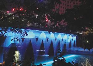 China Programmable Water Curtain Fountain , Graphic Water Curtain Sprinkler wholesale