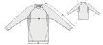 Mens Traing Top Long Sleeve Compression Shirt / Baselayer Shirt Raglan Sleeve