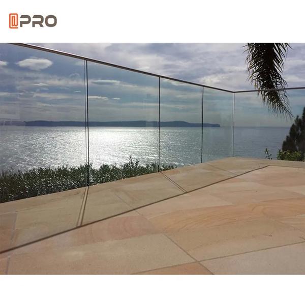 Eco Friendly Aluminum Balustrade Indoor Stair Railings Stainless Post For Glass