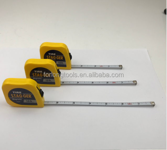 Yellow Steel 3M 10 Feet Tire Stagger Tape Measure with 1/4 Inch Blade Width Affordable and Heavy-Duty Construction