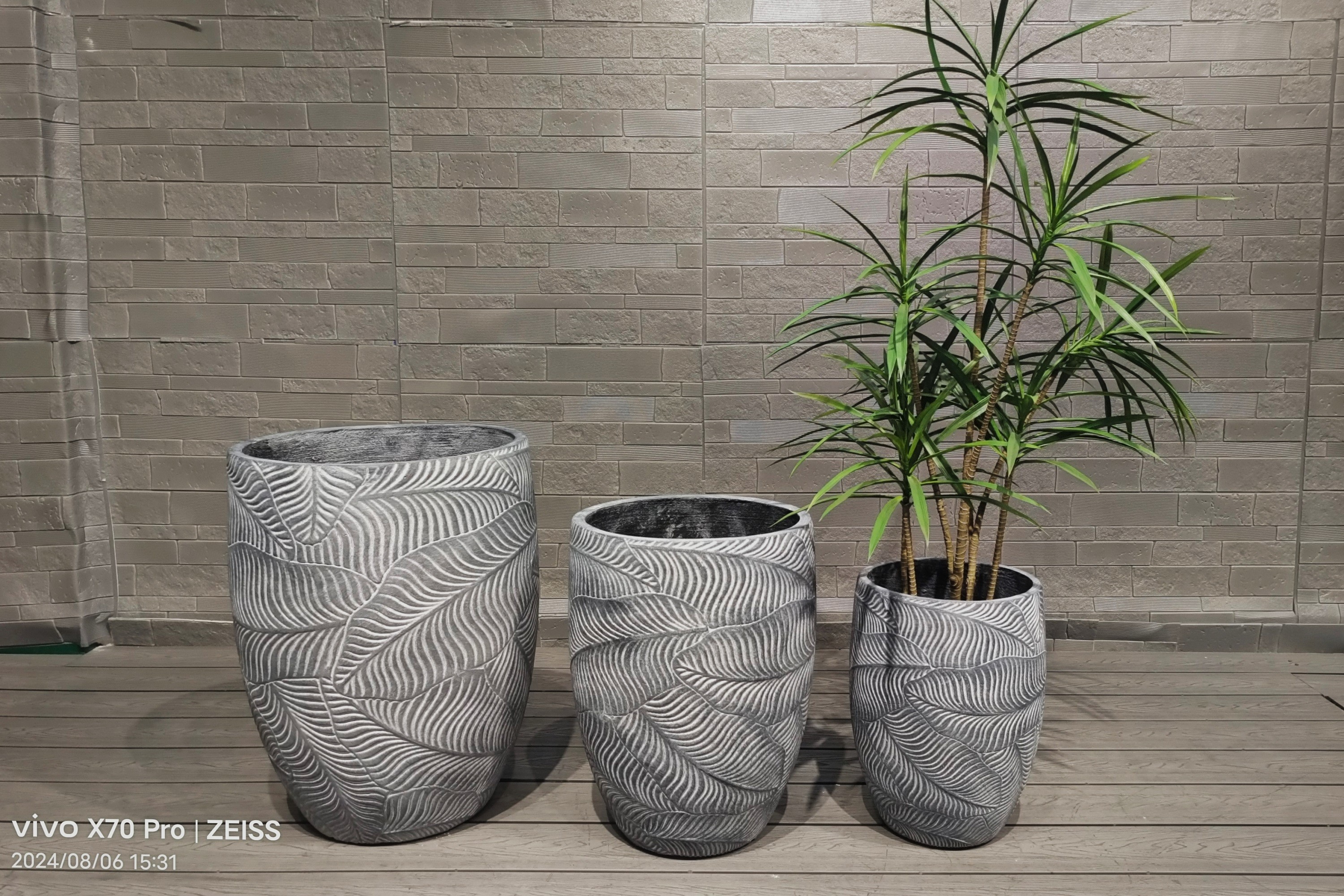 Beautifully Crafted Fiber Clay Planter For Your Greenery Collection