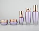 Cosmetic Packaging with Metallic Cap 130ml Skincare Packaging Glass Cosmeitc