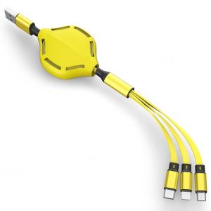 China Retractable 3A Length 30cm Fast Charging USB Cables With Type C Micro wholesale