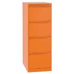 4 Drawer Metal Filing Cabinet Flat Packed Structure Powder Coating Finish