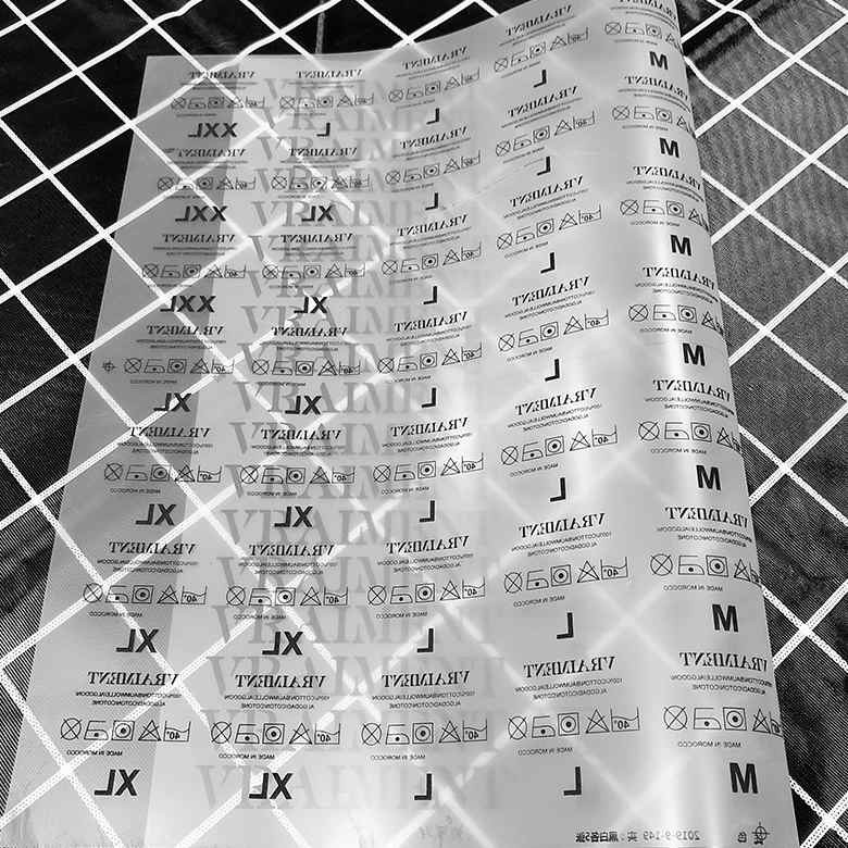 Heat Transfer Clear TPU Garment Washing Care Labels
