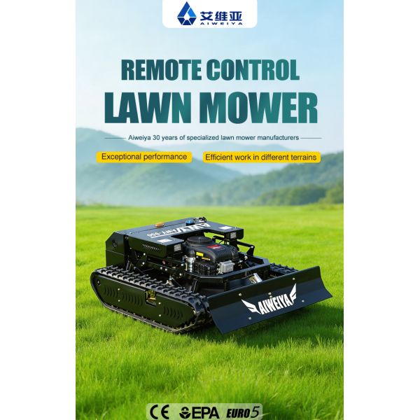 US Spot Remote Control Brush Lawn Mower, Terrain Adaptive Crawler Movement, Wear-resistant Blades, Professional Equipment