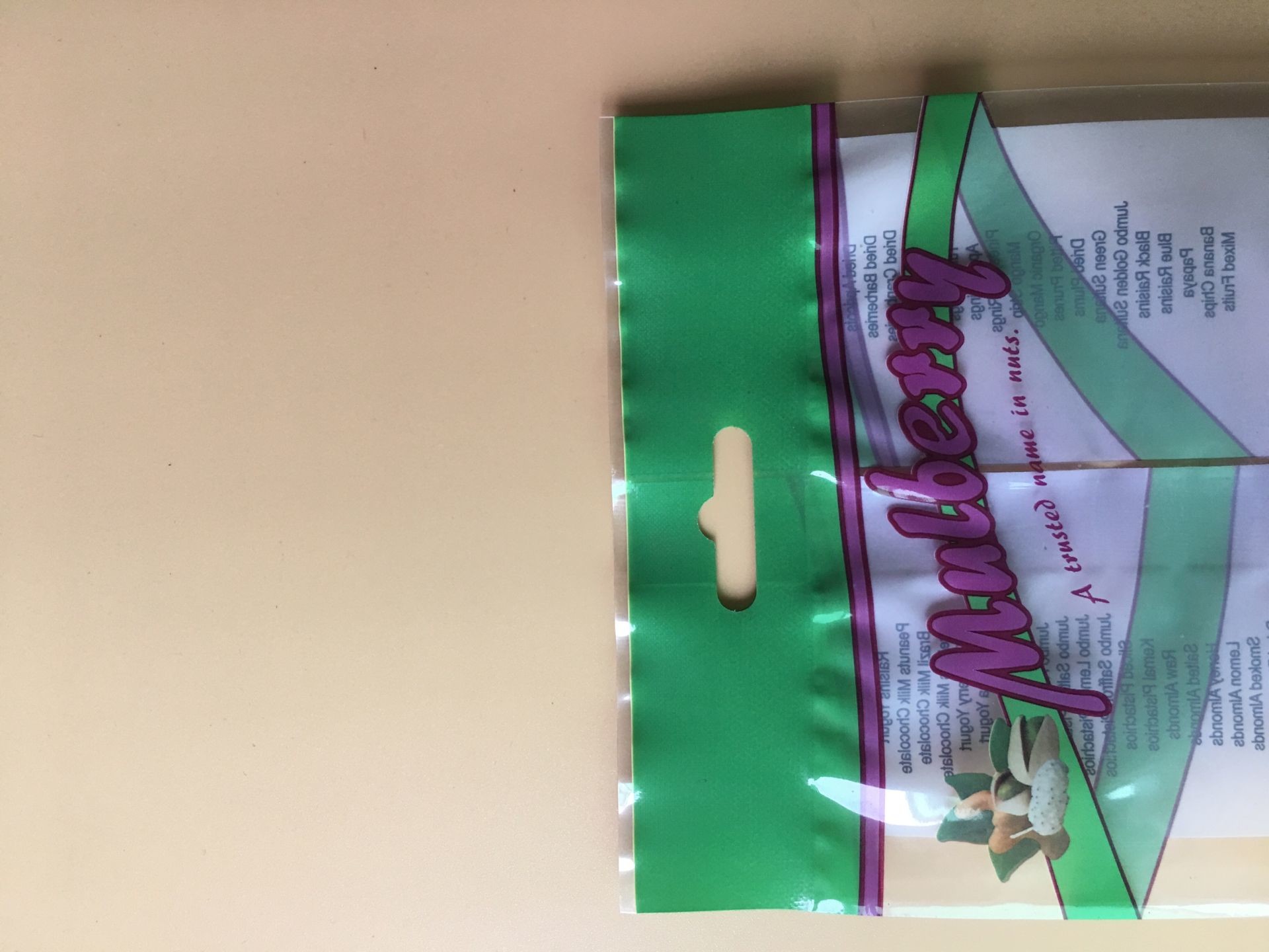 OPP + CPP Composite Packaging Poly Bags Open Bottom Heat - Sealed For Dried Fruit