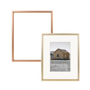 China Square Corner Rectangular Gold Aluminium Mirror Frames Profile For Bathrooms wholesale