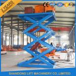 Material Handling Warehouse Elevator Lift , Hydraulic Upright Scissor Lift