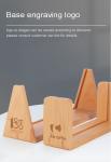 Solid Wood Based Acrylic Sign Holder Menu Display Stand For Advertising Cards