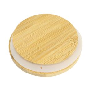 China Regular Mouth Mason Jar 70mm Bamboo Jar Lids With Straw Hole Reusable Jar Lids wholesale