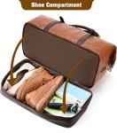 PU Leather Weekender Bag , Travel Duffel Bags With Shoe And Laptop Compartment