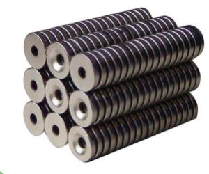 China Permanent Neodymium Iron Boron Magnets Radial Ring Shaped ISO9001 Certificated wholesale