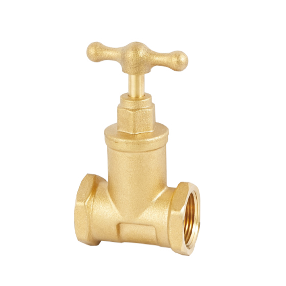 DN20-NPT Threaded plumbing Brass Stop Valve abrasion resistance Customized