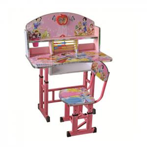 China Heavy Duty Childrens Pink Table And Chairs Set Study Bedroom Furniture 60x40cm on sale