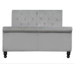 Upholstered chesterfield bed frame king size Sleigh With Buttons