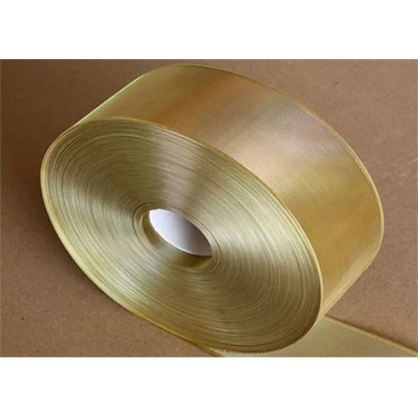 100mm roll width Malleable Yellow Copper Mesh Screen