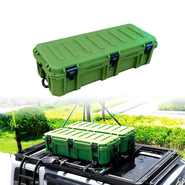 110L Volume Landace Green Roof Rack Mounted Heavy Duty Tool Box for Wrangler JL
