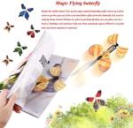 Wind Up Magic Flying Butterfly Toys Great Surprise Card For Kids 4.5*3.9 Inch