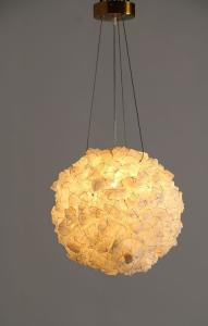 China Contemporary Design Kitchen Island Ball Hanging Lamp Small Natural Rock Decoration Chandelier wholesale