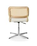 80 Cm Executive Rattan Office Chairs 0.092CBM 4D Adjust Pure White