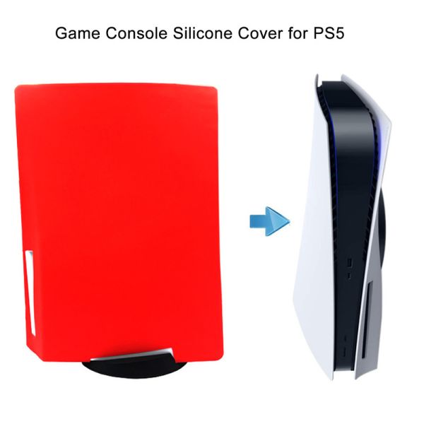 Non-slip Playstation5 Game Machine Dust Shell Waterproof Protective Silicone Cover Host Ps5 Controller Panel Skin Case Game Accessories