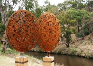 China Vintage Style Corten Steel Sculpture Corrosion Stability Customized Size wholesale