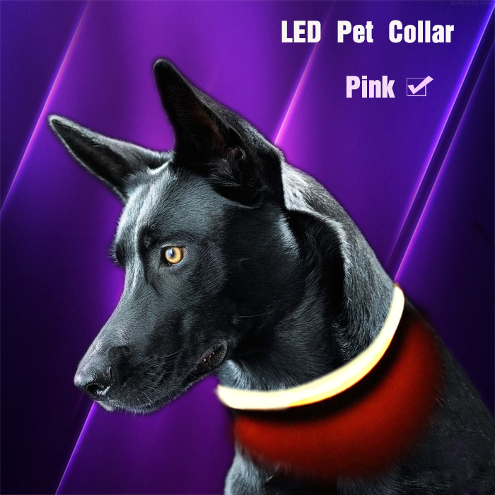 Inflatable Smart LED Dog Collar / Custom Nylon Flashing Dog Leashes
