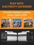 600W 1000W Portable Solar Generator Power Station 110V 220V Off Grid Universal