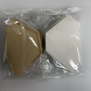 China No Bleach Natural Percolator Primary Drip Coffee Filter Paper Cone Shape 1-4 Cup wholesale