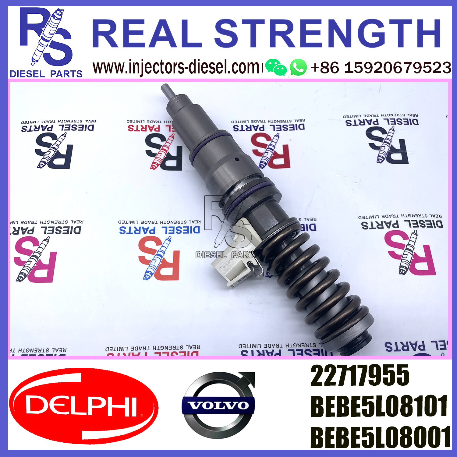 DELPHI 4pin injector 22717955 Diesel pump Injector V-O-L-V 22717955 22052772 BEBE5L08001 E3.5 for V-O-L-V MD16 EURO 6