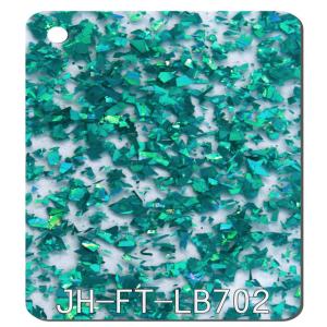 China Custom Glitter 3mm Thick Acrylic Sheet Transparent Blue SGS wholesale