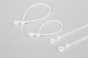 China DEMOELE 200mm black self locking multi colored mountable head nylon cable ties wholesale