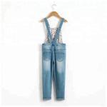 Light Blue Overall Dungaree Jeans Jumpsuit For Children Girl Anti - Pilling