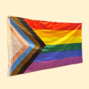 China Multicolor Lgbt 3x5 Pride Flag 100D Polyester With Four Color wholesale