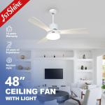 Wall Control Eco Silent Dc Ceiling Fan Three Color Wooden Blades