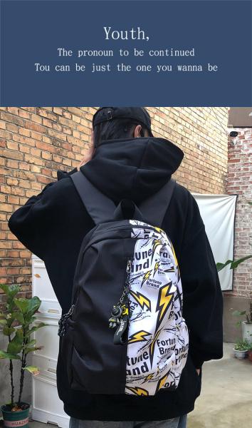 FASHION COLOR SPLICING NEW CASUAL BACKPACK JUNIOR HIGH SCHOOL STUDENT BAG MULTI