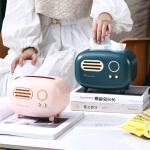 Desktop Vintage Retro Radio Model Tissue Box Plastic Material