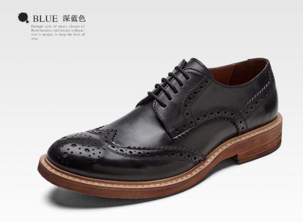 Quality Handmade Burnished Mens Formal Leather Shoes , Bespoke Mens Brown Lace Up Dress Shoes for sale