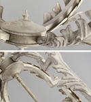White rustic wrought iron chandelier (WH-CI-48)